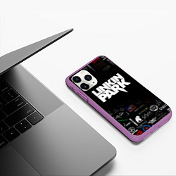 Чехол iPhone 11 Pro матовый LINKIN PARK, цвет: 3D-фиолетовый — фото 2