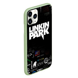 Чехол iPhone 11 Pro матовый LINKIN PARK, цвет: 3D-салатовый — фото 2