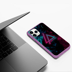 Чехол iPhone 11 Pro матовый LINKIN PARK, цвет: 3D-фиолетовый — фото 2