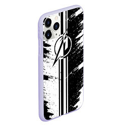 Чехол iPhone 11 Pro матовый MetallicaСпина, цвет: 3D-светло-сиреневый — фото 2
