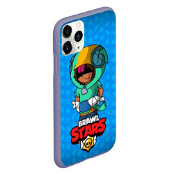 Чехол iPhone 11 Pro матовый Brawl star original leon, цвет: 3D-серый — фото 2