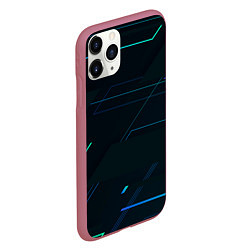 Чехол iPhone 11 Pro матовый Modern Geometry, цвет: 3D-малиновый — фото 2