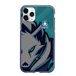 Чехол iPhone 11 Pro матовый Форма White wolves, цвет: 3D-серый