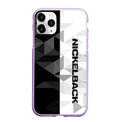 Чехол iPhone 11 Pro матовый Nickelback, цвет: 3D-сиреневый