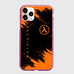 Чехол iPhone 11 Pro матовый HALF-LIFE, цвет: 3D-малиновый