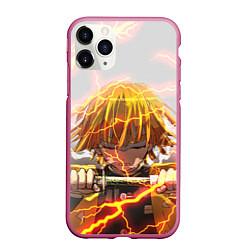 Чехол iPhone 11 Pro матовый KIMETSU NO YAIBA, цвет: 3D-малиновый