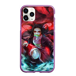 Чехол iPhone 11 Pro матовый KIMETSU NO YAIBA, цвет: 3D-фиолетовый