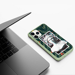 Чехол iPhone 11 Pro матовый Медуза Горгона, цвет: 3D-салатовый — фото 2