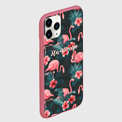 Чехол iPhone 11 Pro матовый Flamingo, цвет: 3D-малиновый — фото 2