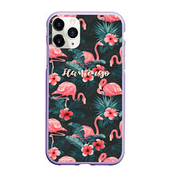 Чехол iPhone 11 Pro матовый Flamingo, цвет: 3D-светло-сиреневый