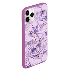 Чехол iPhone 11 Pro матовый Листья, цвет: 3D-фиолетовый — фото 2
