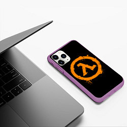 Чехол iPhone 11 Pro матовый HALF-LIFE, цвет: 3D-фиолетовый — фото 2