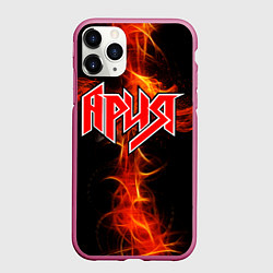 Чехол iPhone 11 Pro матовый Ария, цвет: 3D-малиновый