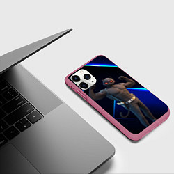 Чехол iPhone 11 Pro матовый Fortnite Meowscles Shadow, цвет: 3D-малиновый — фото 2