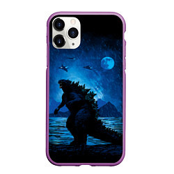 Чехол iPhone 11 Pro матовый GODZILLA, цвет: 3D-фиолетовый