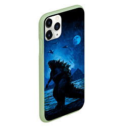 Чехол iPhone 11 Pro матовый GODZILLA, цвет: 3D-салатовый — фото 2