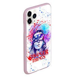 Чехол iPhone 11 Pro матовый STRANGER THINGS, цвет: 3D-розовый — фото 2