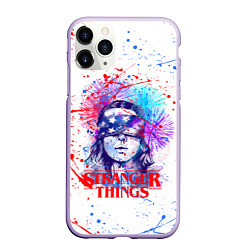 Чехол iPhone 11 Pro матовый STRANGER THINGS, цвет: 3D-светло-сиреневый