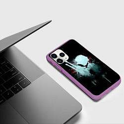 Чехол iPhone 11 Pro матовый ВЕДЬМАК, цвет: 3D-фиолетовый — фото 2