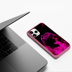 Чехол iPhone 11 Pro матовый ПОШЛАЯ МОЛЛИ, цвет: 3D-малиновый — фото 2