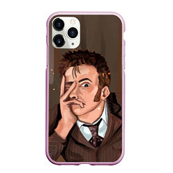 Чехол iPhone 11 Pro матовый 10TH DOCTOR WHO, цвет: 3D-розовый