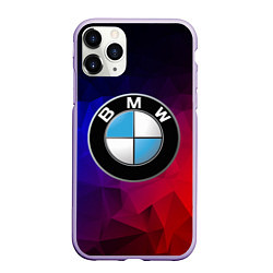 Чехол iPhone 11 Pro матовый BMW NEON, цвет: 3D-светло-сиреневый
