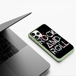 Чехол iPhone 11 Pro матовый Rock And Roll, цвет: 3D-салатовый — фото 2