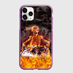 Чехол iPhone 11 Pro матовый Вечеринка у скелетов, цвет: 3D-фиолетовый