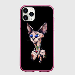 Чехол iPhone 11 Pro матовый Сфинкс, цвет: 3D-малиновый