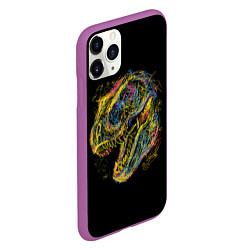 Чехол iPhone 11 Pro матовый Тираннозавр Рекс, цвет: 3D-фиолетовый — фото 2