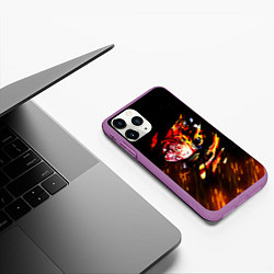 Чехол iPhone 11 Pro матовый KIMETSU NO YAIBA, цвет: 3D-фиолетовый — фото 2