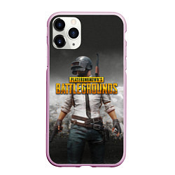 Чехол iPhone 11 Pro матовый PUBG, цвет: 3D-розовый