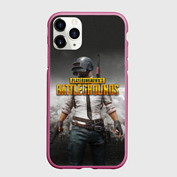 Чехол iPhone 11 Pro матовый PUBG, цвет: 3D-малиновый