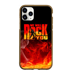 Чехол iPhone 11 Pro матовый Queen - We Will Rock You, цвет: 3D-коричневый