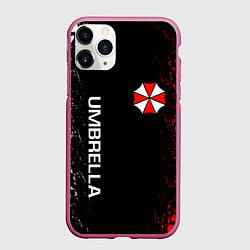 Чехол iPhone 11 Pro матовый RESIDENT EVIL UMBRELLA, цвет: 3D-малиновый