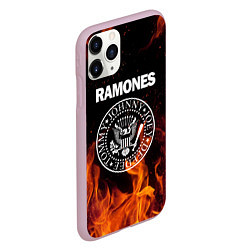 Чехол iPhone 11 Pro матовый Ramones, цвет: 3D-розовый — фото 2
