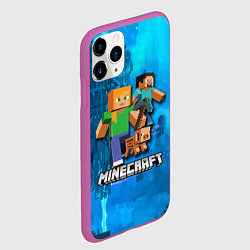 Чехол iPhone 11 Pro матовый Minecraft Майнкрафт, цвет: 3D-фиолетовый — фото 2