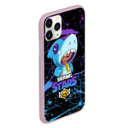 Чехол iPhone 11 Pro матовый Brawl Stars Leon Shark, цвет: 3D-розовый — фото 2