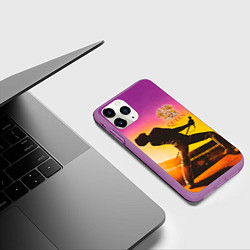 Чехол iPhone 11 Pro матовый Queen, цвет: 3D-фиолетовый — фото 2