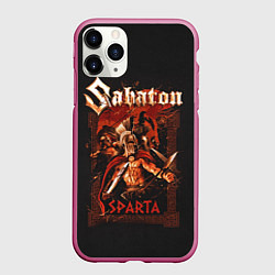 Чехол iPhone 11 Pro матовый Sabaton - Sparta, цвет: 3D-малиновый