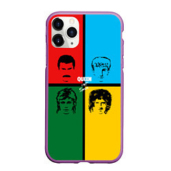 Чехол iPhone 11 Pro матовый Queen, цвет: 3D-фиолетовый