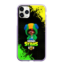 Чехол iPhone 11 Pro матовый Brawl Stars Leon, цвет: 3D-светло-сиреневый