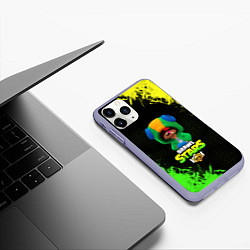 Чехол iPhone 11 Pro матовый Brawl Stars Leon, цвет: 3D-светло-сиреневый — фото 2