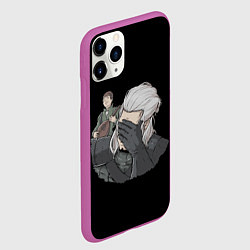 Чехол iPhone 11 Pro матовый The Witcher Facepalm, цвет: 3D-фиолетовый — фото 2