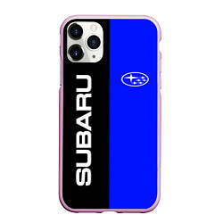 Чехол iPhone 11 Pro матовый SUBARU, цвет: 3D-розовый