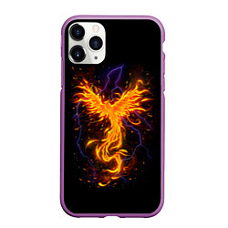 Чехол iPhone 11 Pro матовый Phoenix, цвет: 3D-фиолетовый