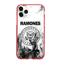 Чехол iPhone 11 Pro матовый RAMONES, цвет: 3D-красный