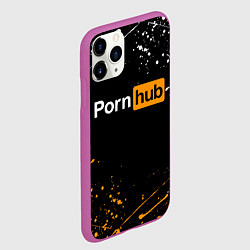 Чехол iPhone 11 Pro матовый PORNHUB, цвет: 3D-фиолетовый — фото 2