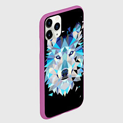 Чехол iPhone 11 Pro матовый Волк, цвет: 3D-фиолетовый — фото 2
