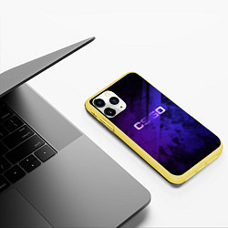 Чехол iPhone 11 Pro матовый CSGO, цвет: 3D-желтый — фото 2